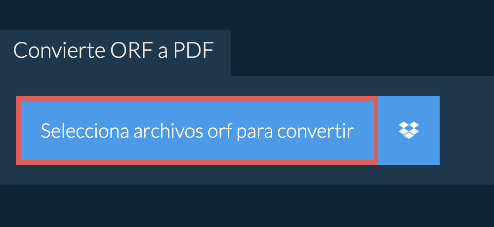 Convierte orf a pdf