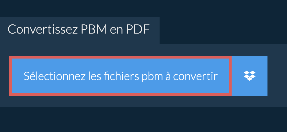 Convertissez pbm en pdf