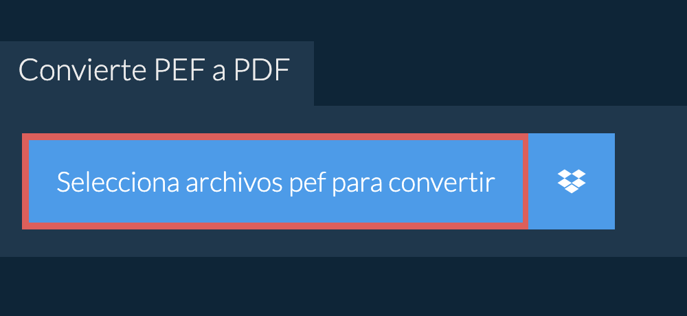 Convierte pef a pdf