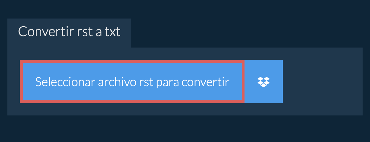 Convertir rst a txt