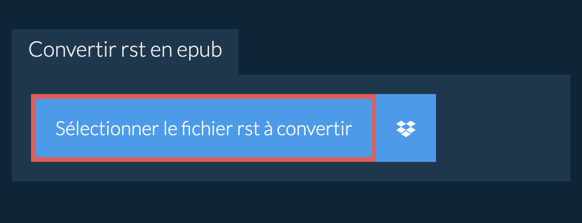 Convertir rst en epub