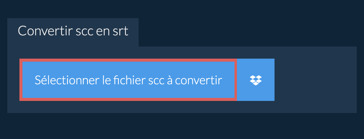 Convertir scc en srt