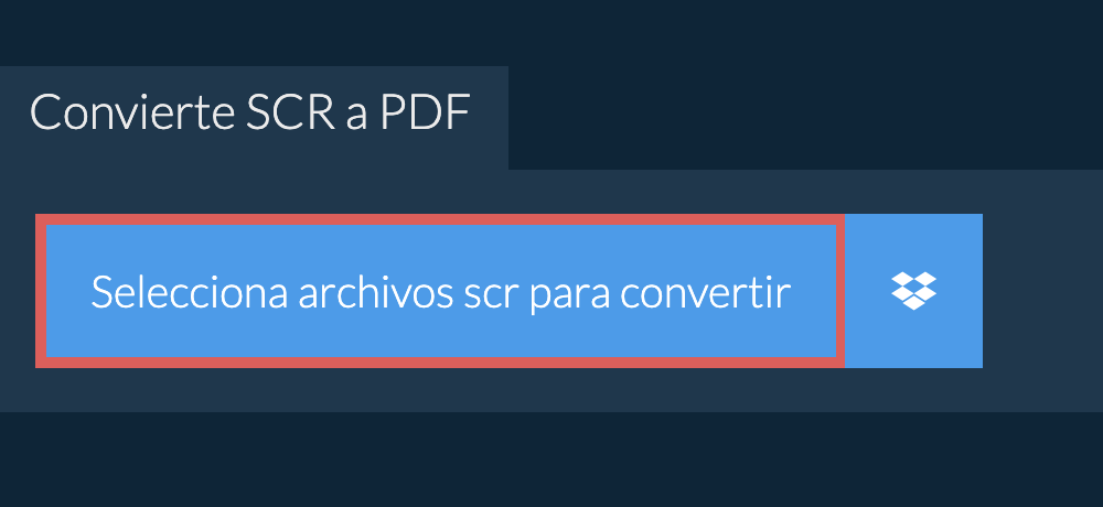 Convierte scr a pdf