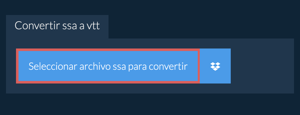 Convertir ssa a vtt