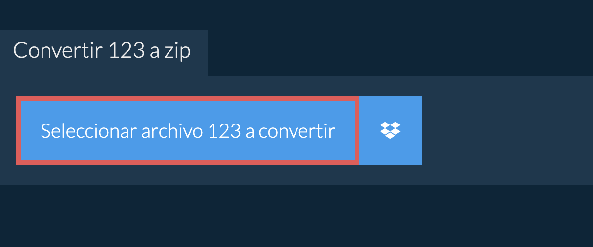 Convertir 123 a zip