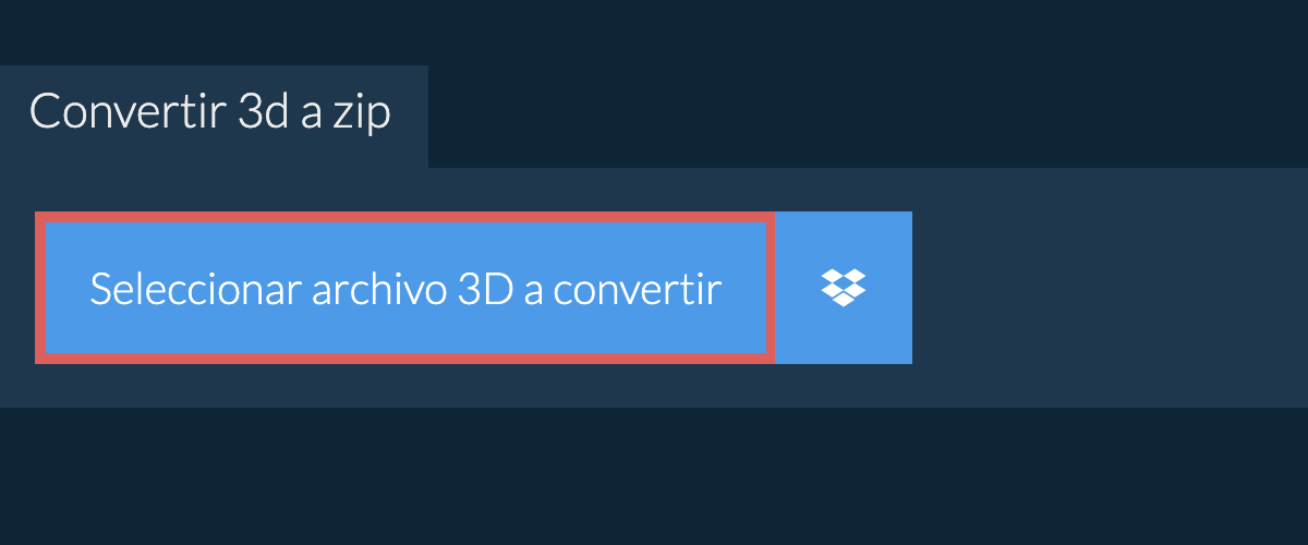 Convertir 3d a zip