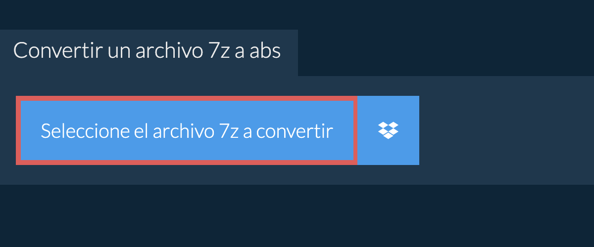 Convertir un archivo 7z a abs