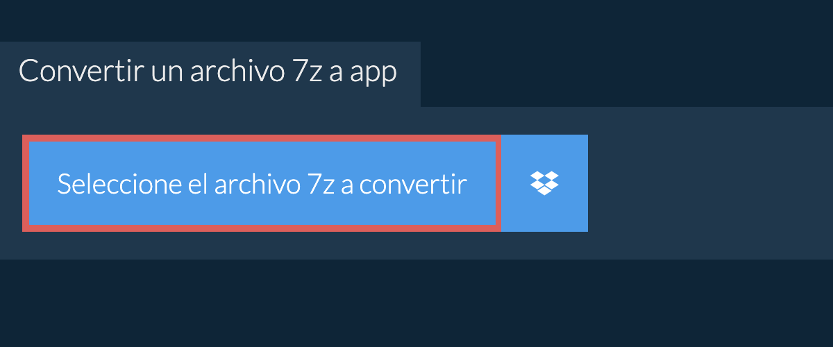 Convertir un archivo 7z a app