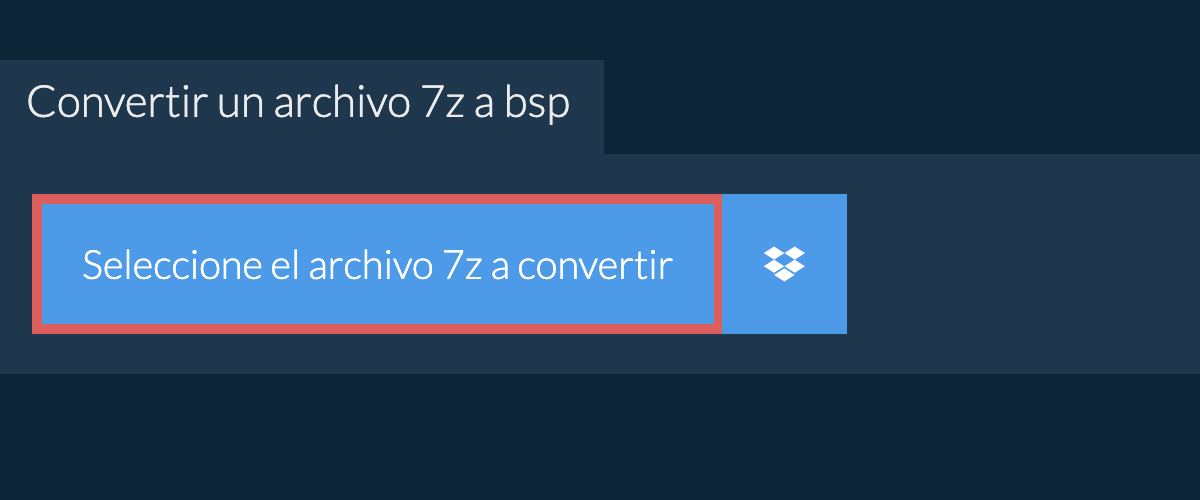 Convertir un archivo 7z a bsp