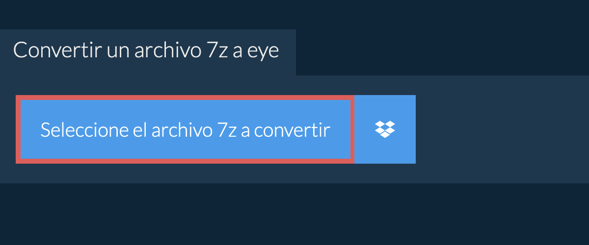 Convertir un archivo 7z a eye