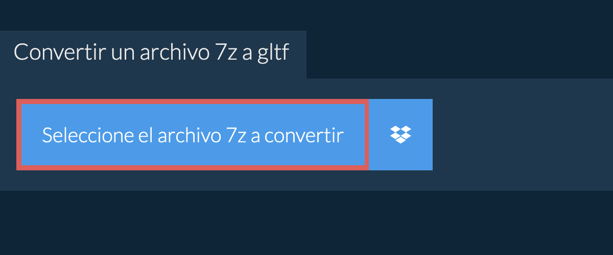 Convertir un archivo 7z a gltf