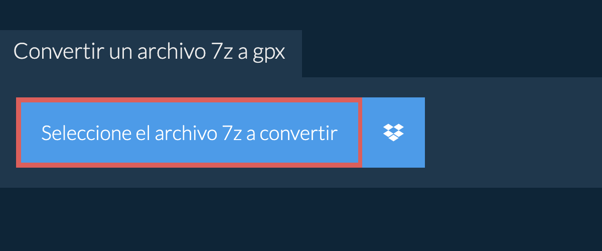 Convertir un archivo 7z a gpx