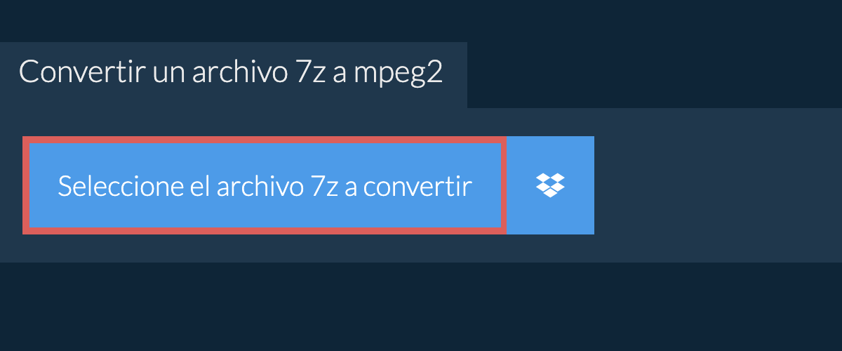 Convertir un archivo 7z a mpeg2