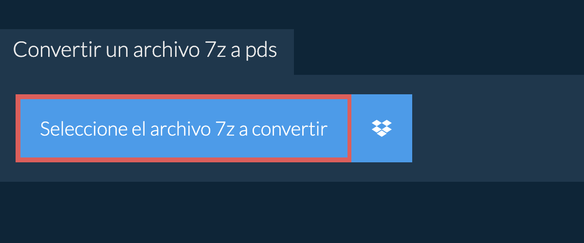 Convertir un archivo 7z a pds