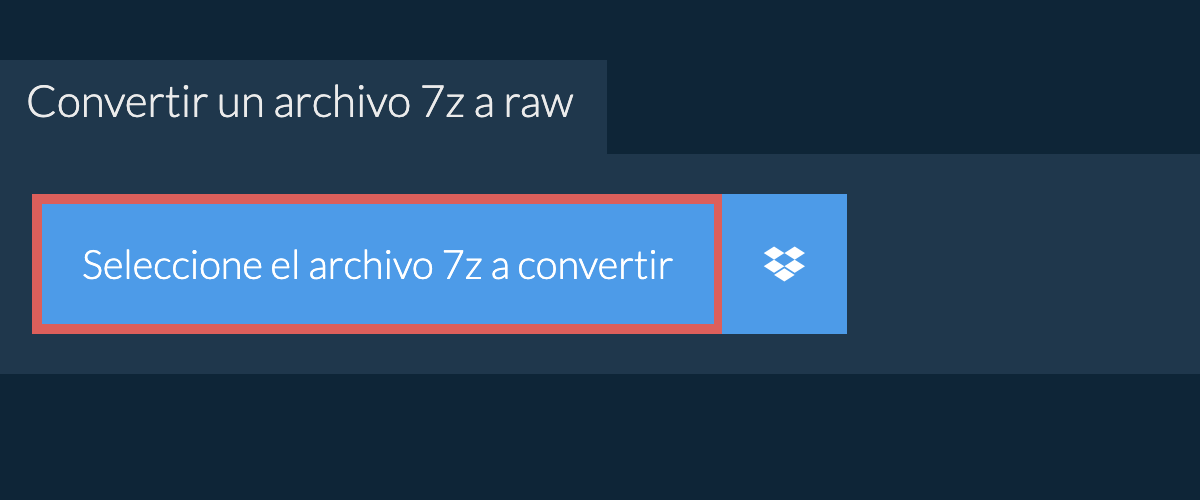 Convertir un archivo 7z a raw