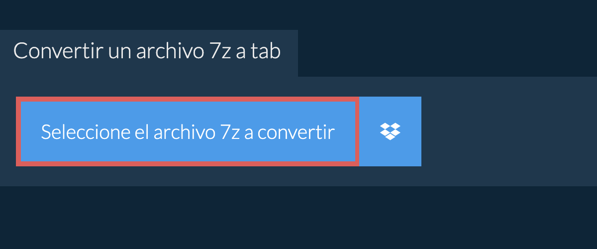 Convertir un archivo 7z a tab
