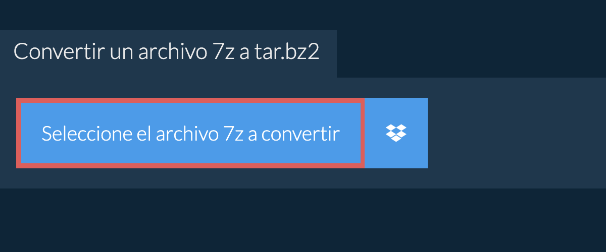 Convertir un archivo 7z a tar.bz2