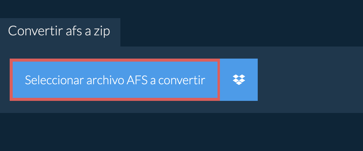 Convertir afs a zip