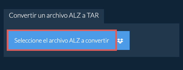 Convertir un archivo ALZ a TAR