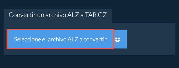 Convertir un archivo ALZ a TAR.GZ