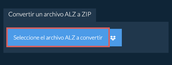 Convertir un archivo ALZ a ZIP
