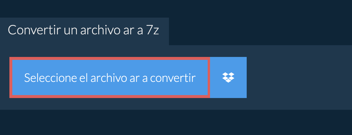 Convertir un archivo AR a 7Z