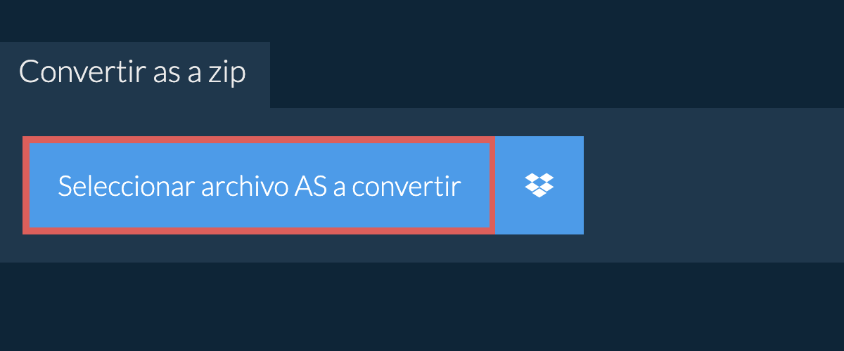 Convertir as a zip