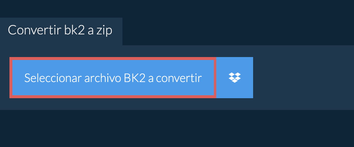 Convertir bk2 a zip