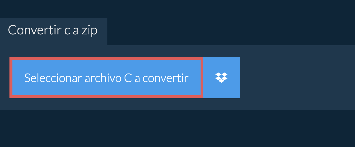 Convertir c a zip