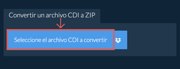 Convertir un archivo CDI a ZIP