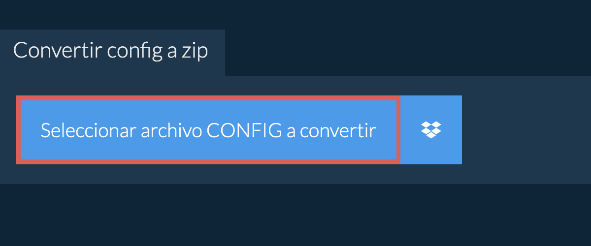 Convertir config a zip