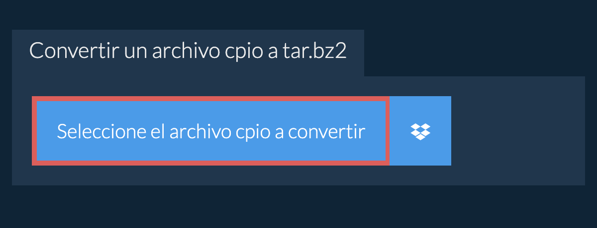 Convertir un archivo cpio a tar.bz2