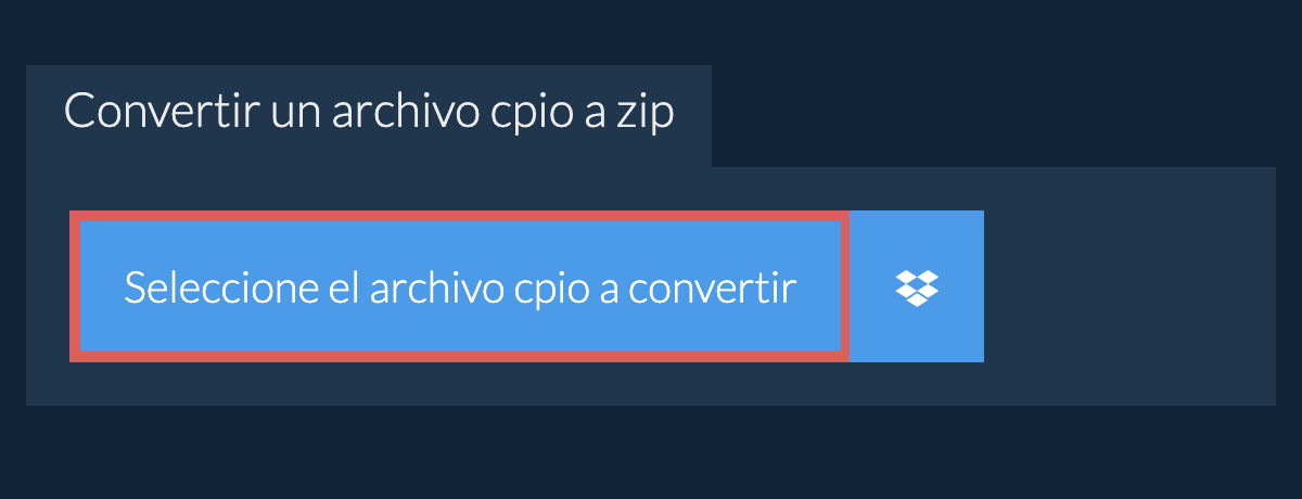 Convertir un archivo cpio a zip