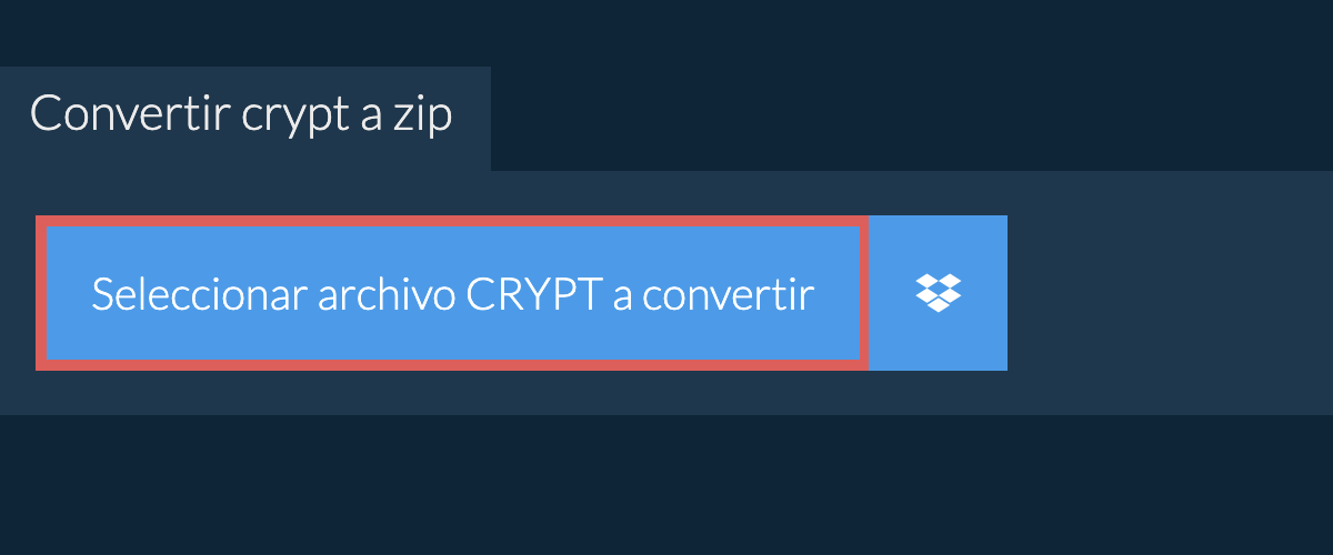 Convertir crypt a zip