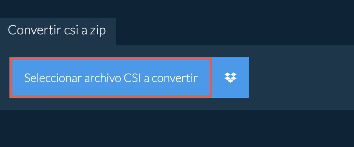 Convertir csi a zip