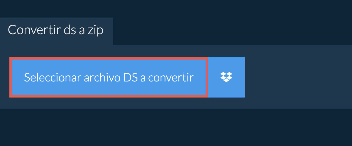 Convertir ds a zip