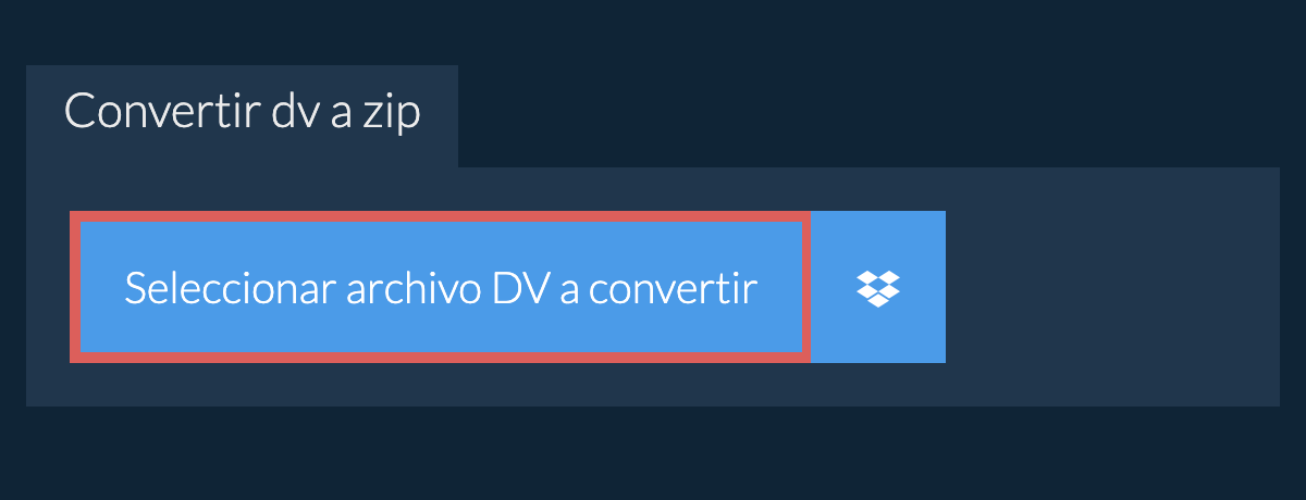 Convertir dv a zip