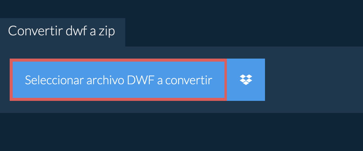 Convertir dwf a zip