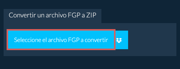 Convertir un archivo FGP a ZIP