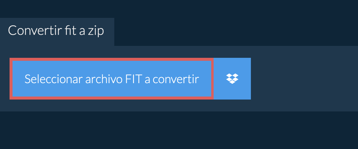 Convertir fit a zip