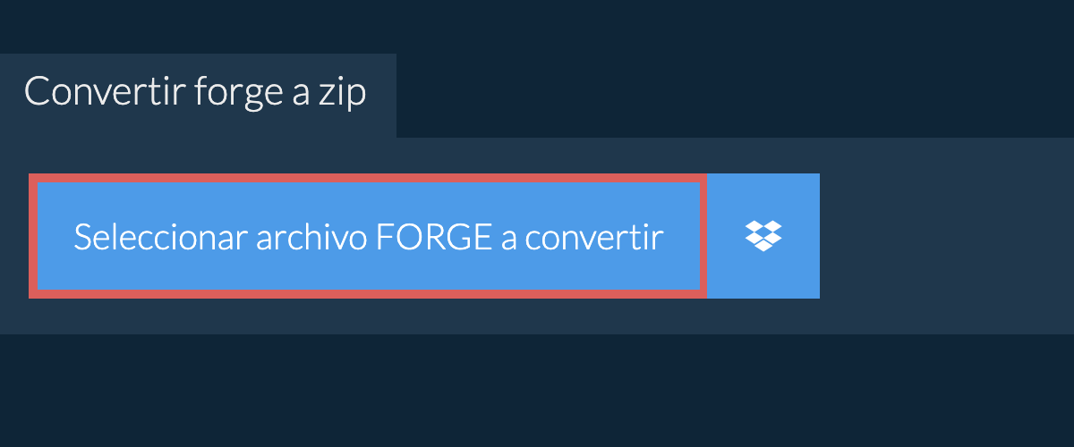 Convertir forge a zip