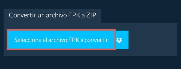 Convertir un archivo FPK a ZIP