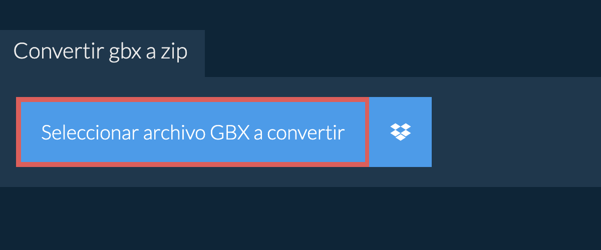 Convertir gbx a zip