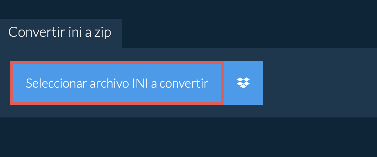 Convertir ini a zip