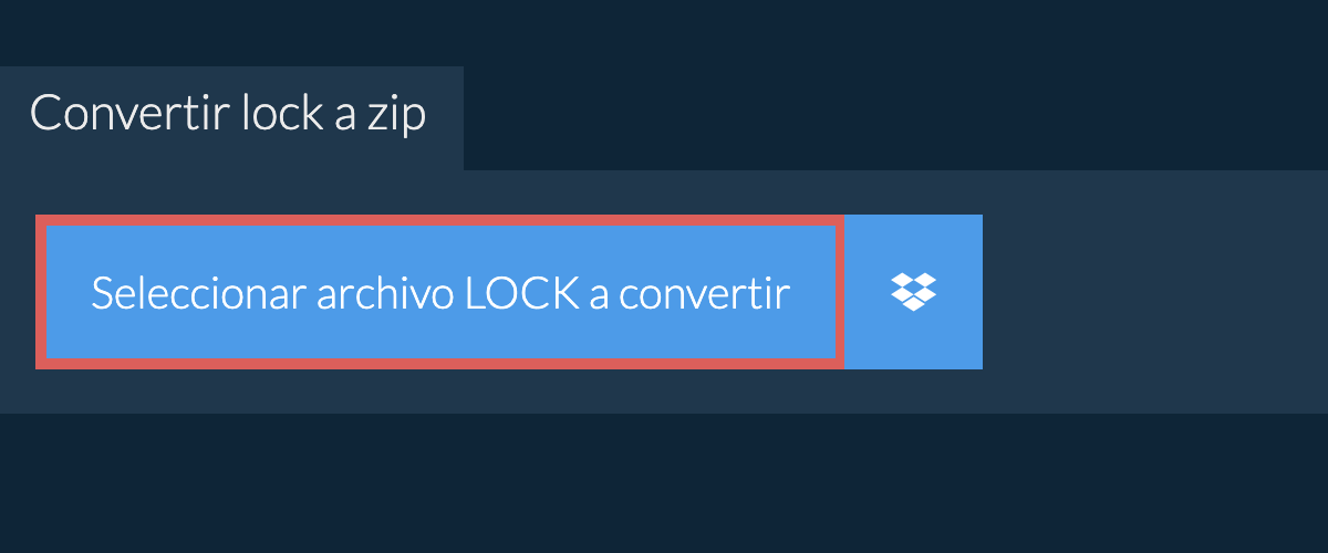 Convertir lock a zip