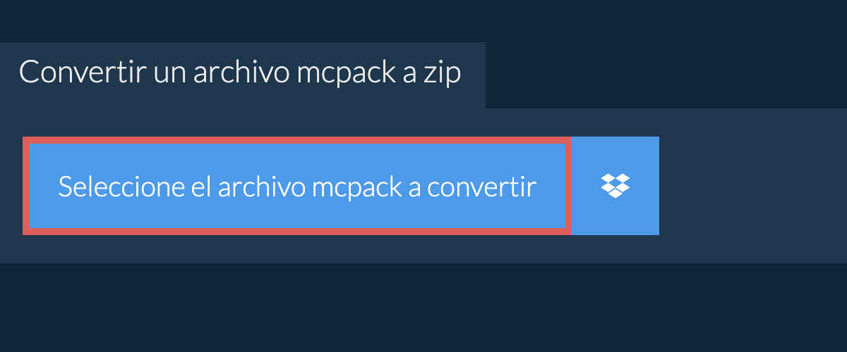 Convertir un archivo mcpack a zip
