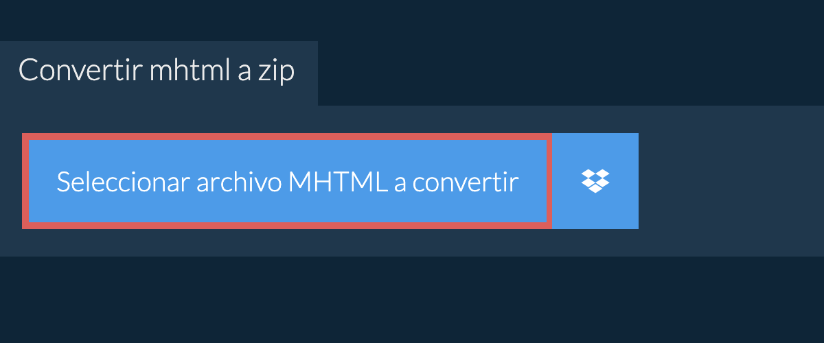 Convertir mhtml a zip