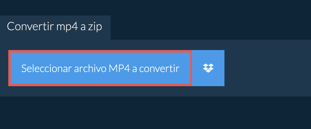 Convertir mp4 a zip