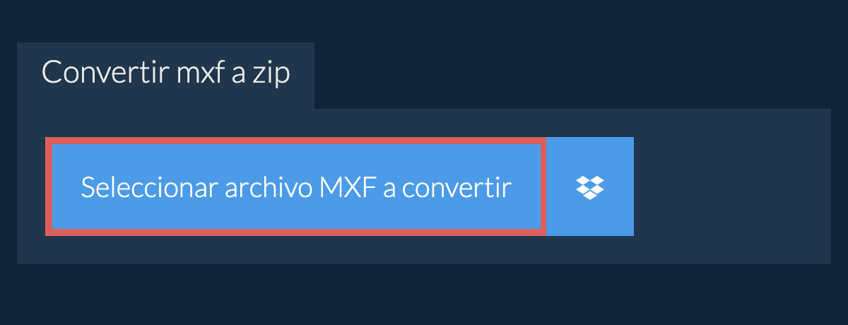 Convertir mxf a zip