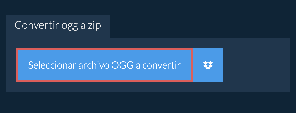 Convertir ogg a zip